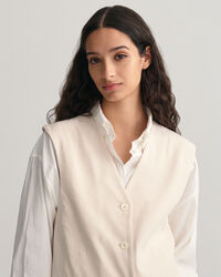 Gilet regular fit en lin stretch