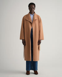 Manteau cousu main avec ceinture