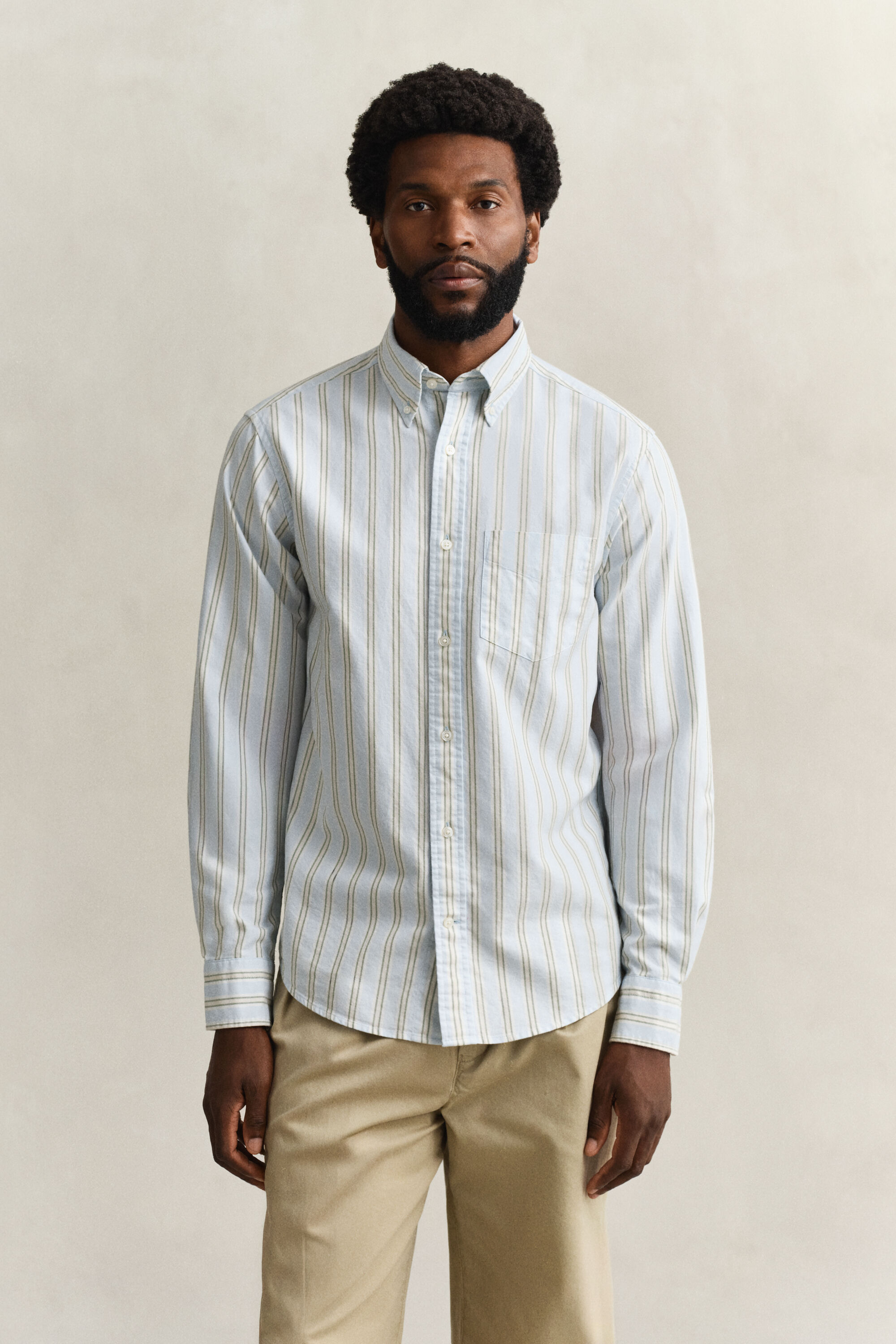 Chemise en coton Oxford à rayures Archive