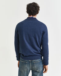 Pull col V en coton classique