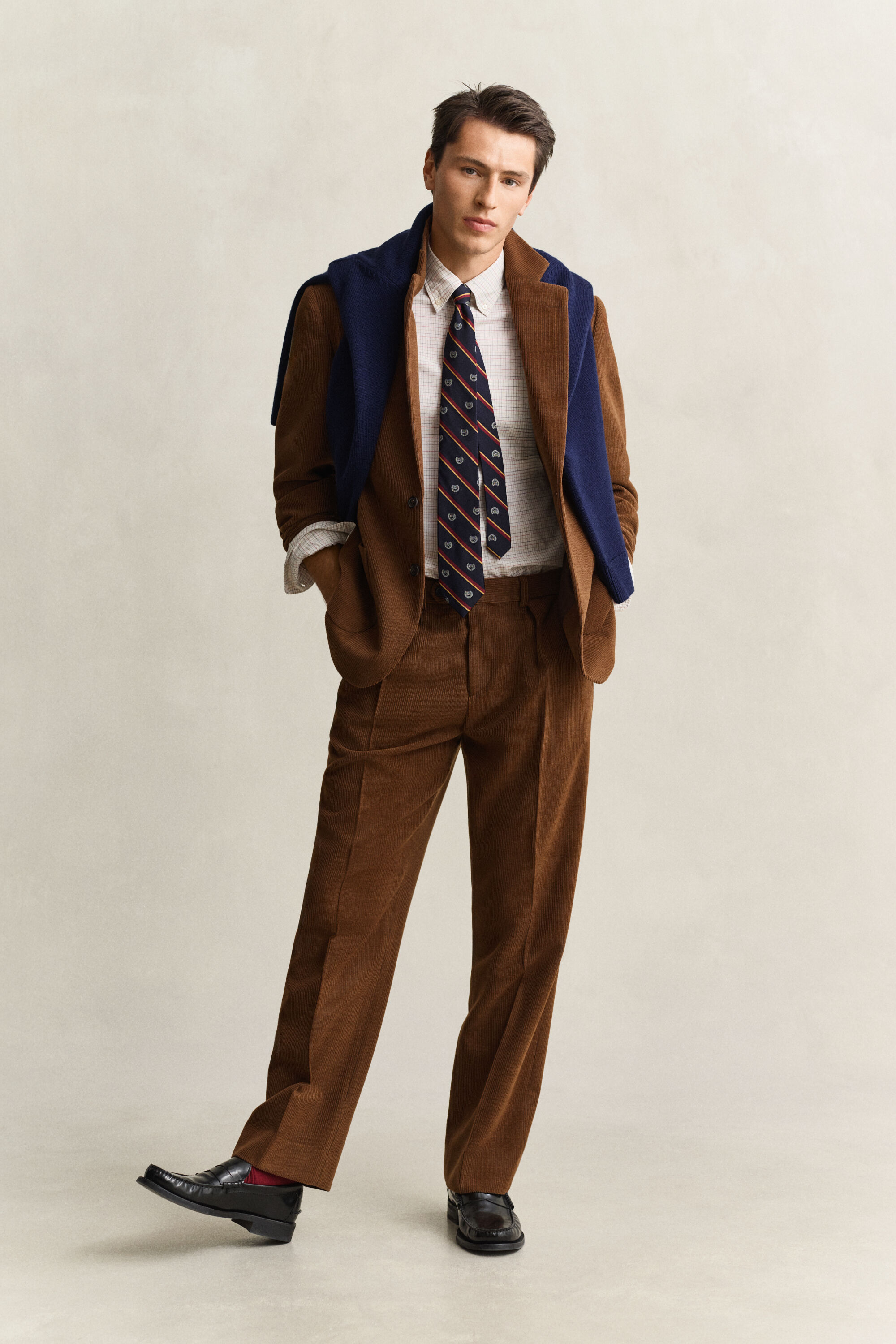 Veste blazer en velours côtelé de laine Gant x Yale