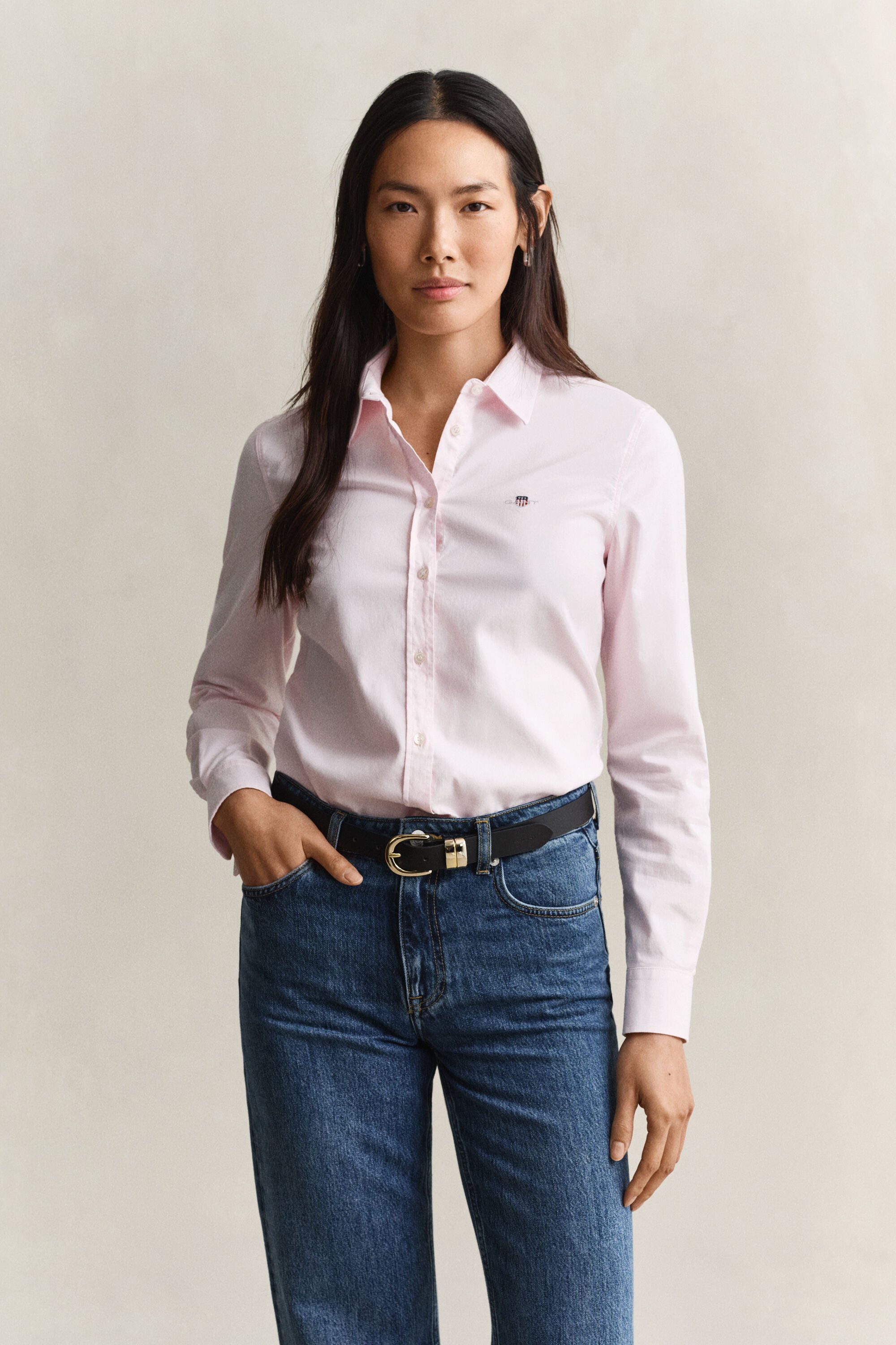 Chemise slim en coton Oxford classique extensible