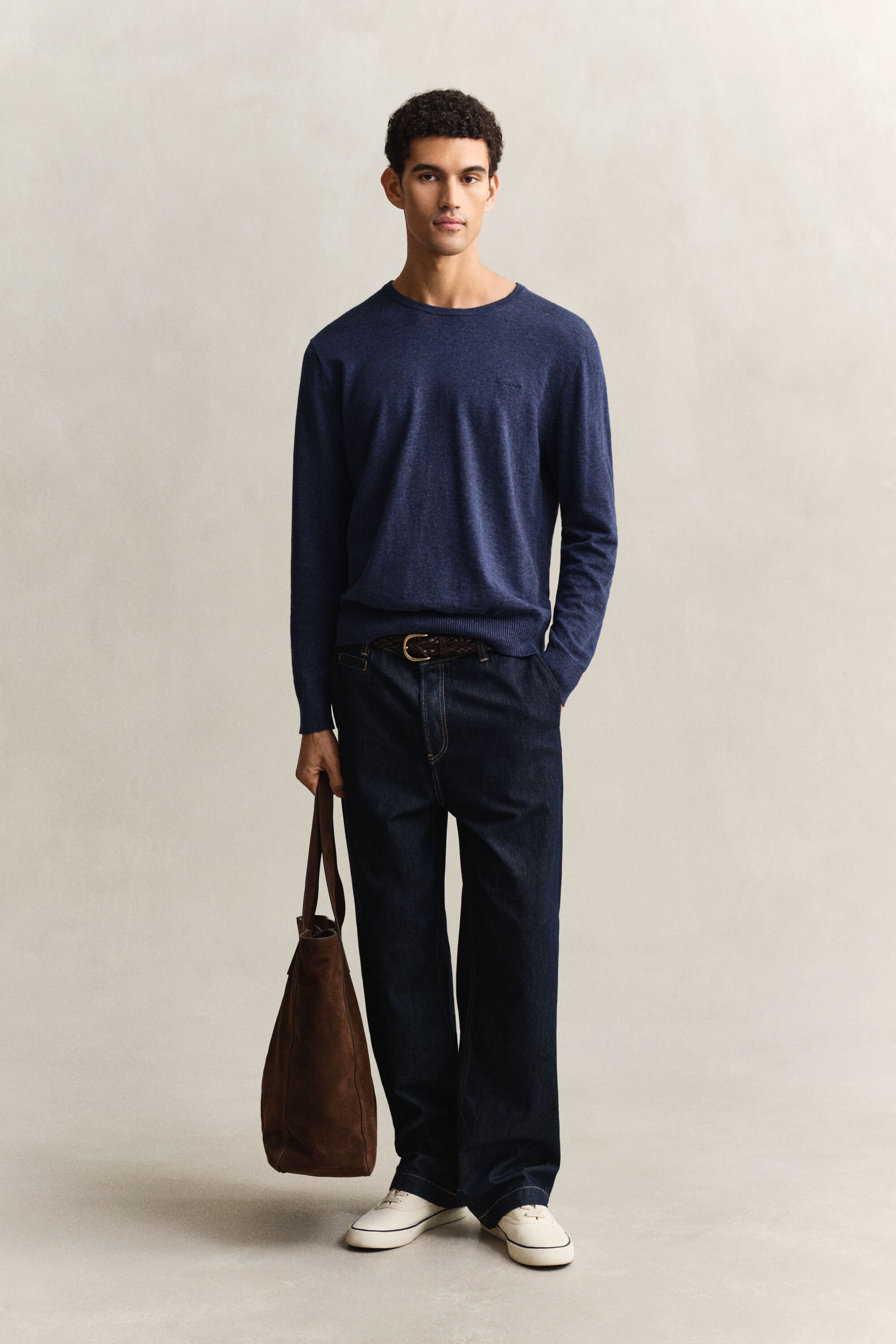 Pull en coton mélangé flammé