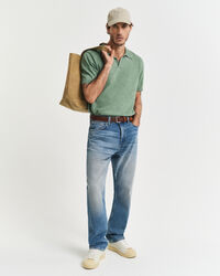 Pull fa&ccedil;on polo &agrave; manches courtes Sunfaded