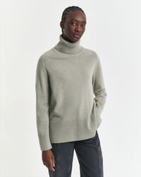 Pull col roulé en laine et cachemire doux