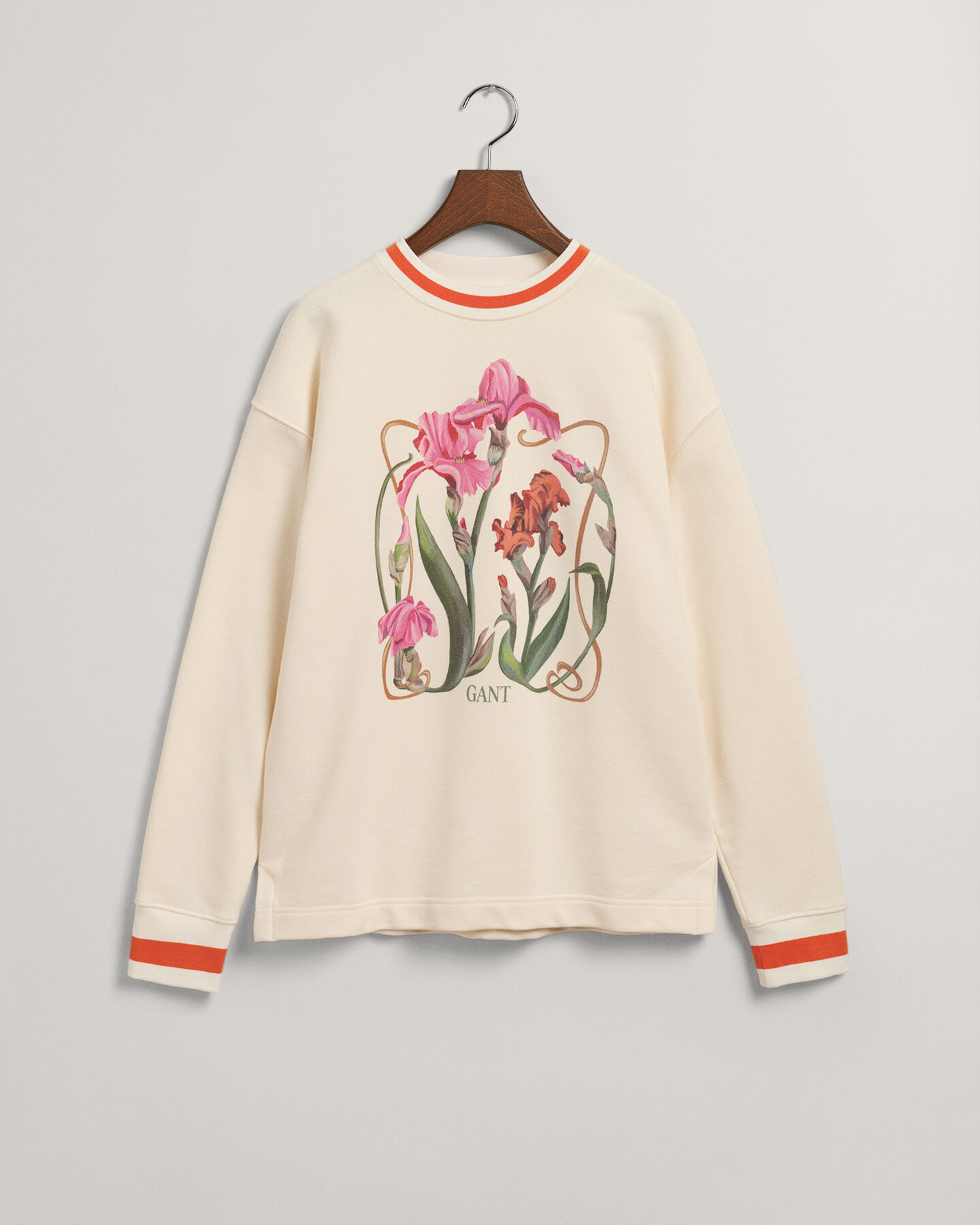 Sweat-shirt ras du cou &agrave; imprim&eacute; Iris