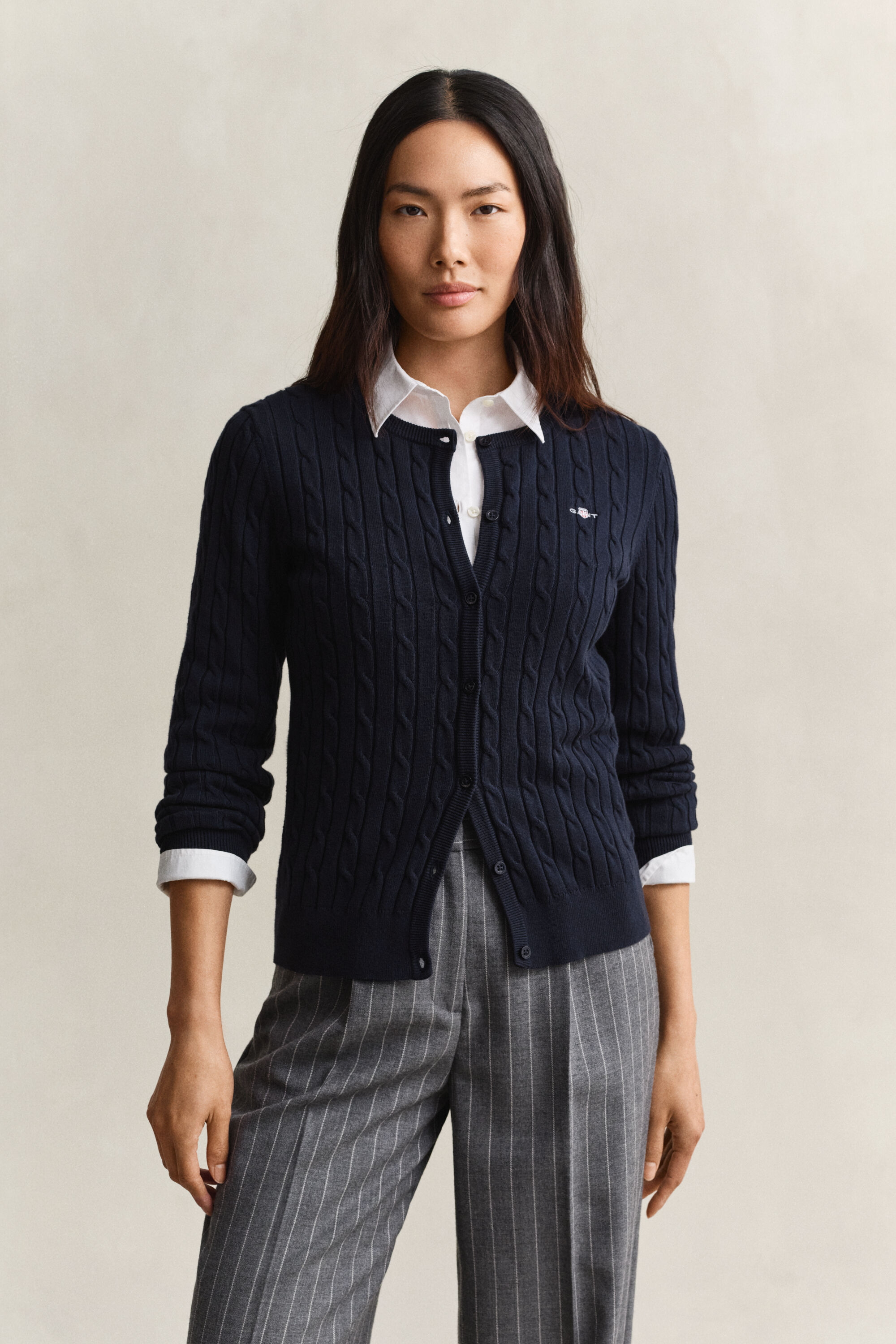 Cardigan en maille torsadée