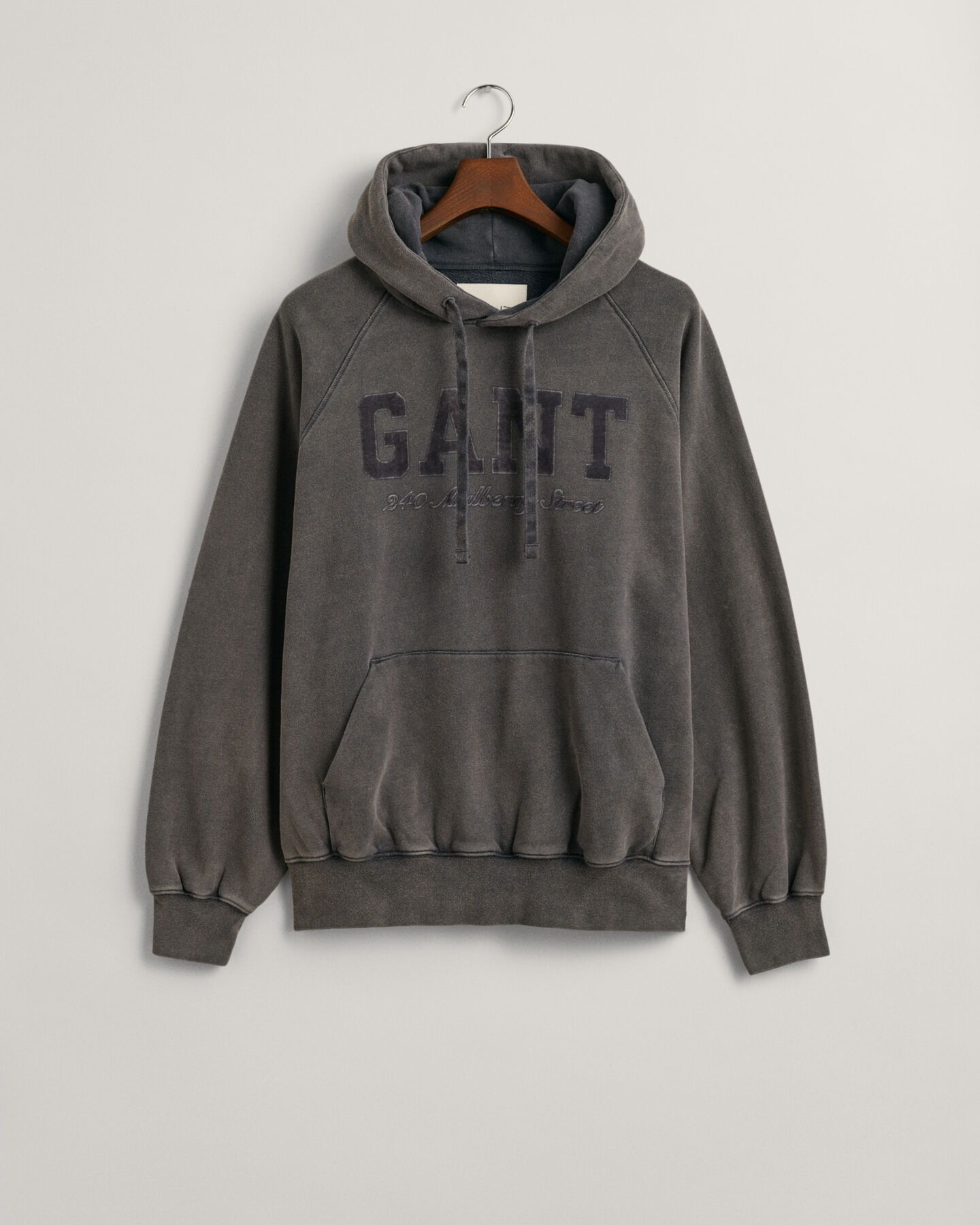 Sweat &agrave; capuche &agrave; d&eacute;lavage vintage