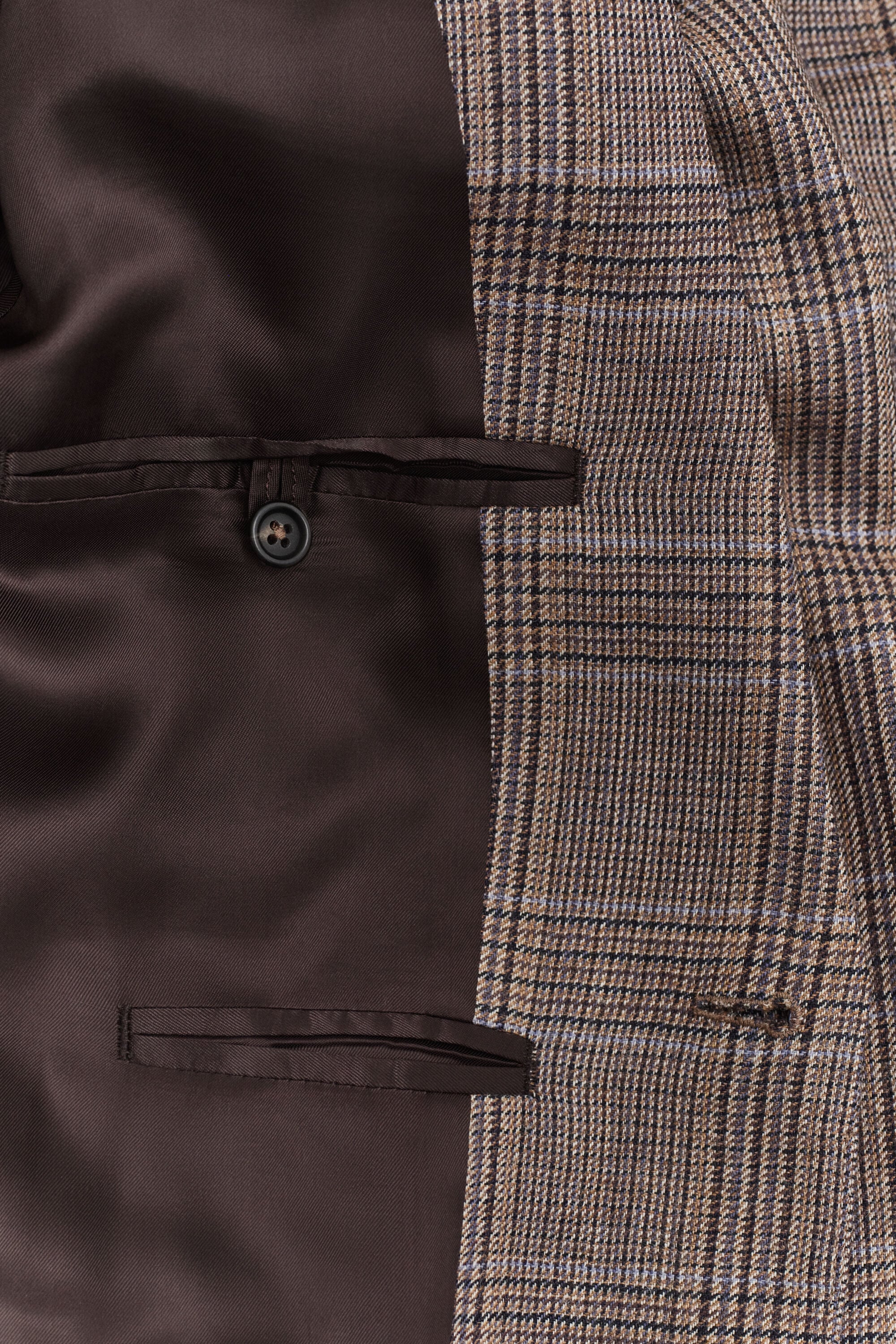 Veste de costume en laine à carreaux