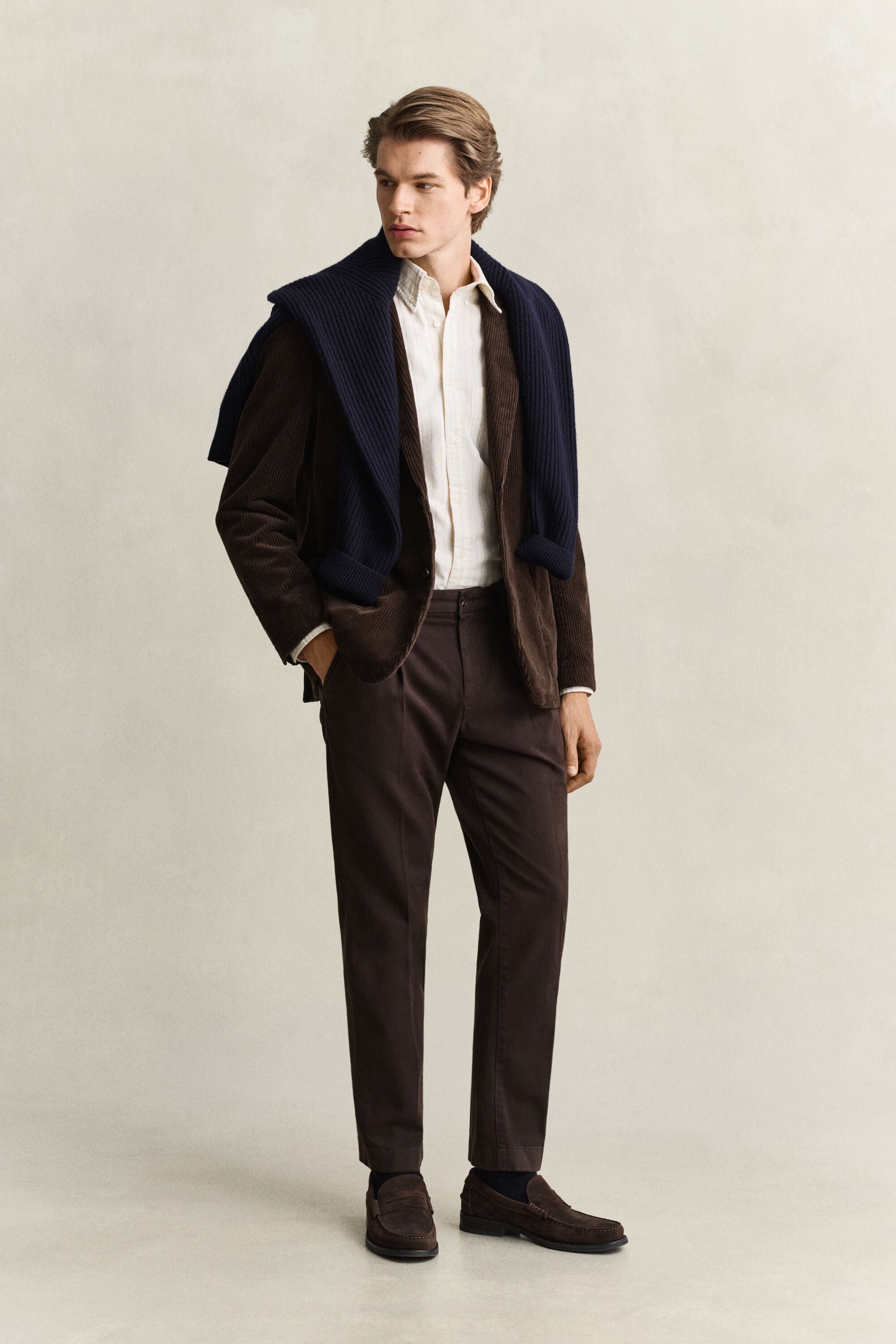 Veste de costume en velours côtelé