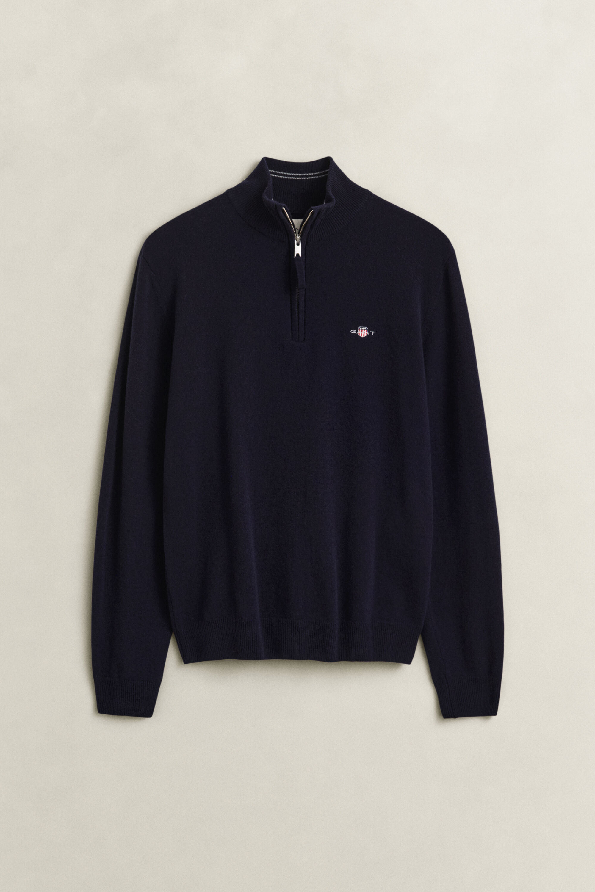 Pull à demi-zip en laine d’agneau
