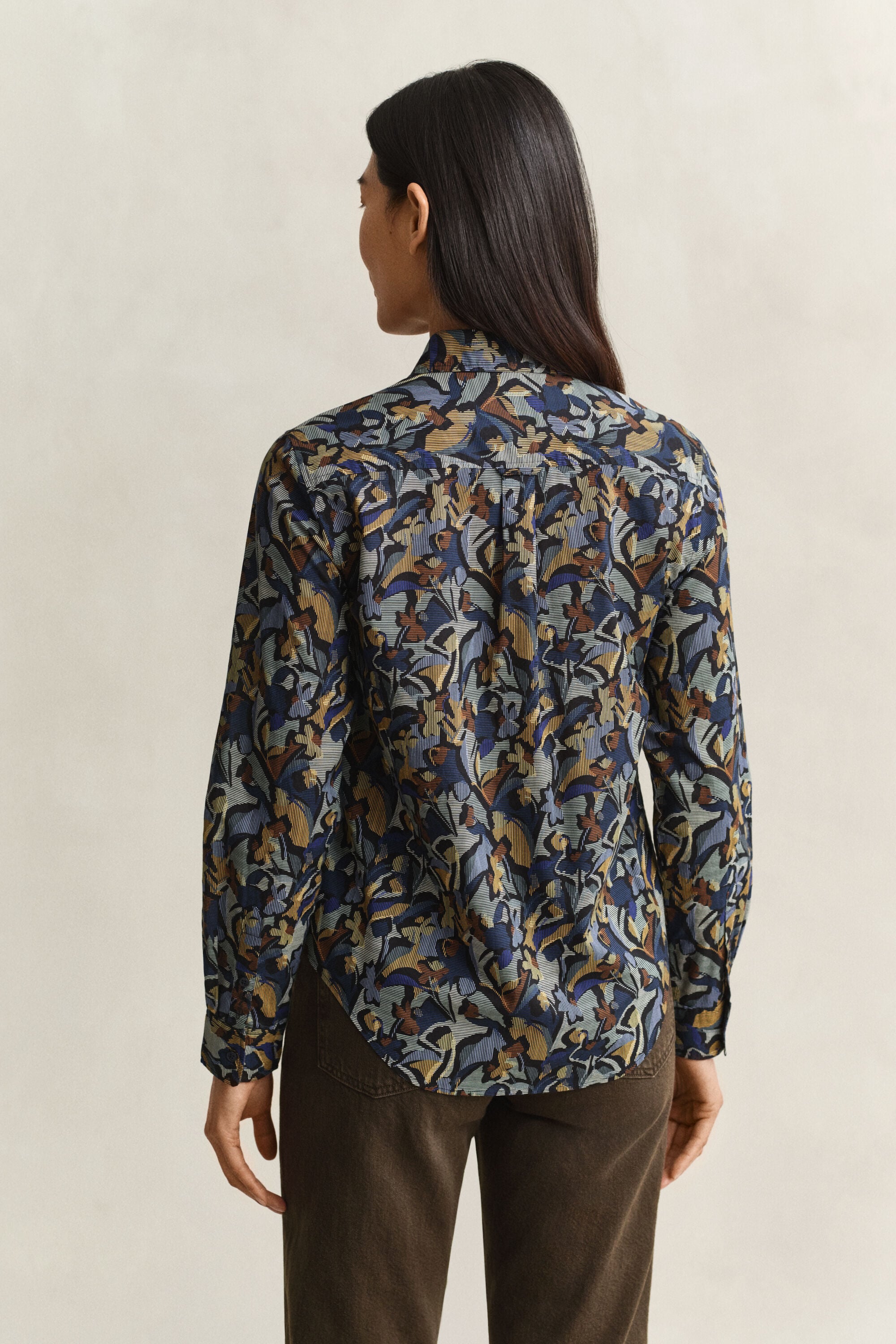 Chemise en voile de coton à motif imprimé
