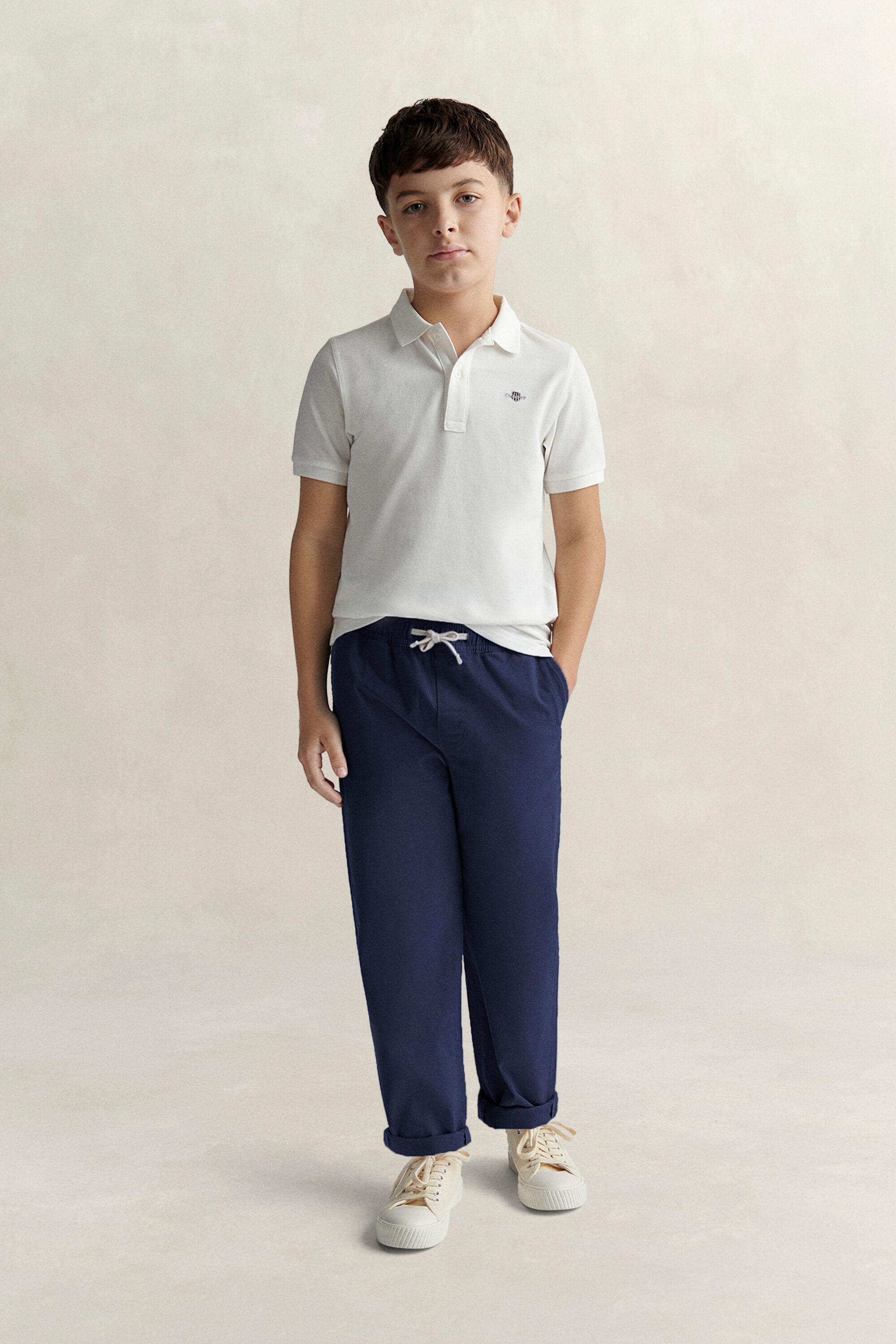 Polo en coton piqué Shield Ado