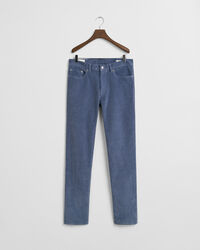 Jean regular fit en velours c&ocirc;tel&eacute;