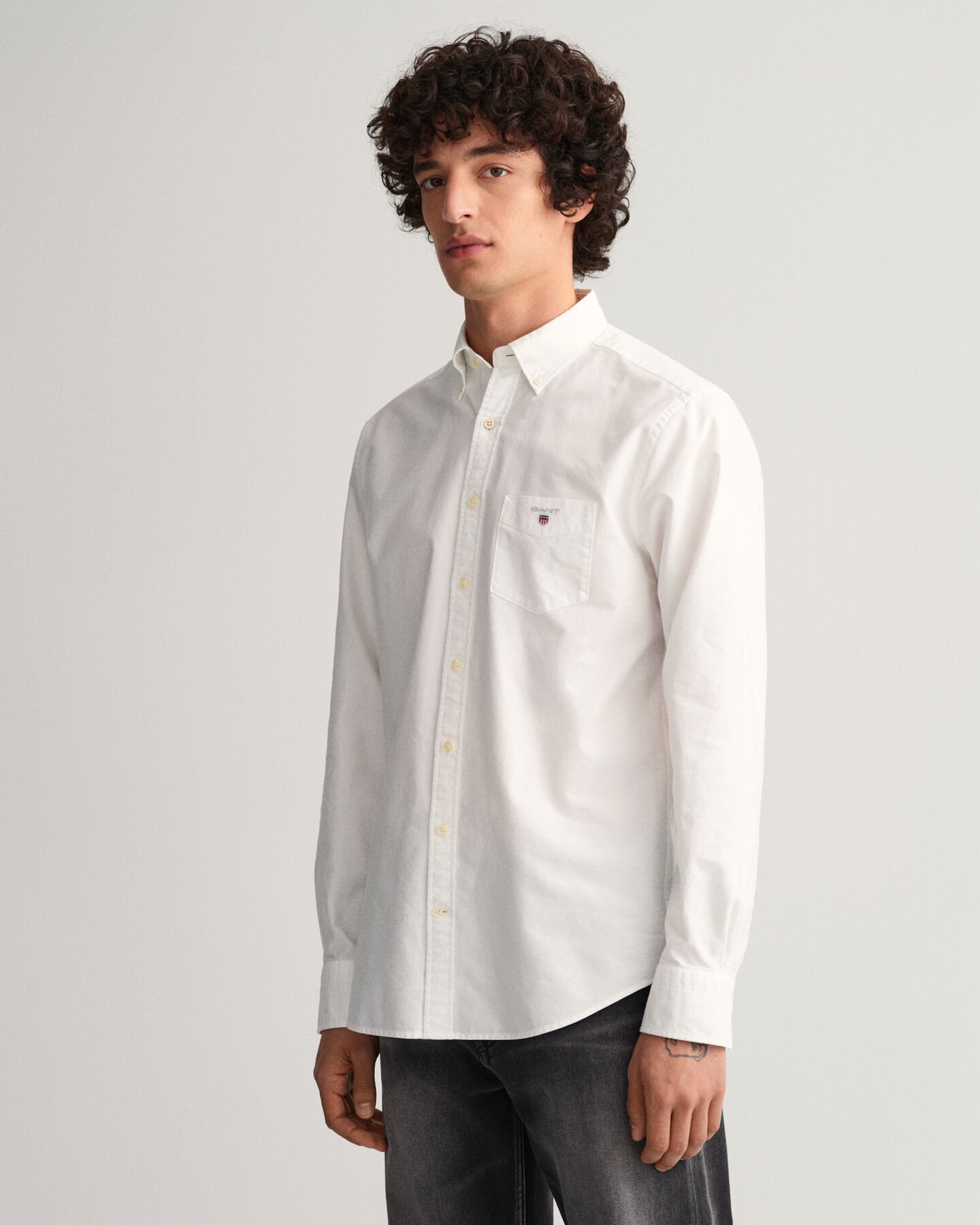 Chemise regular fit en coton Oxford