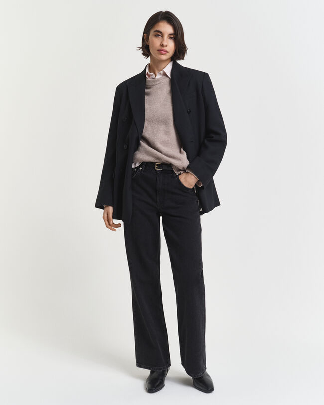 Pull col rond en laine et cachemire doux