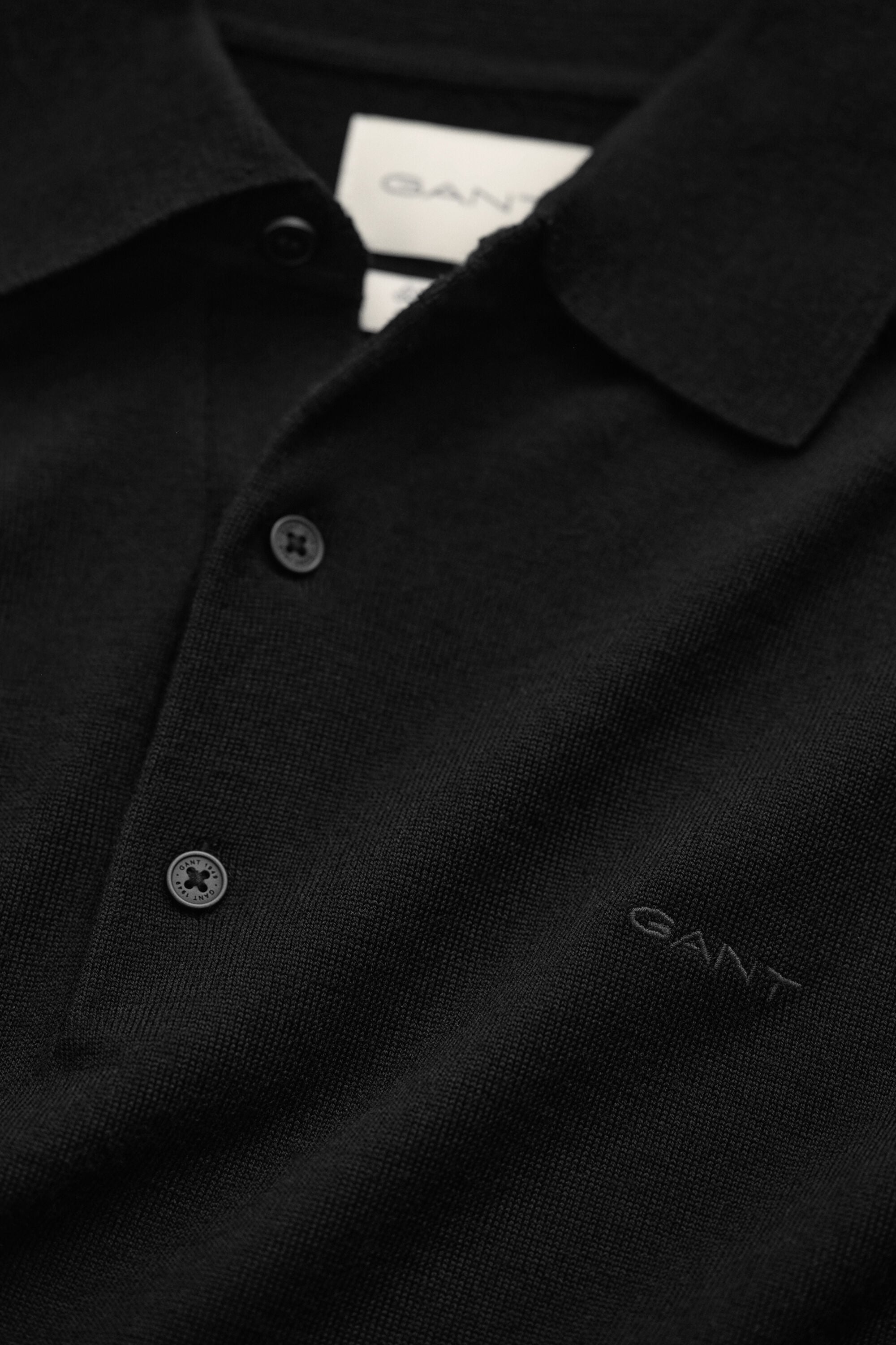 Pull façon polo en laine mérinos extrafine