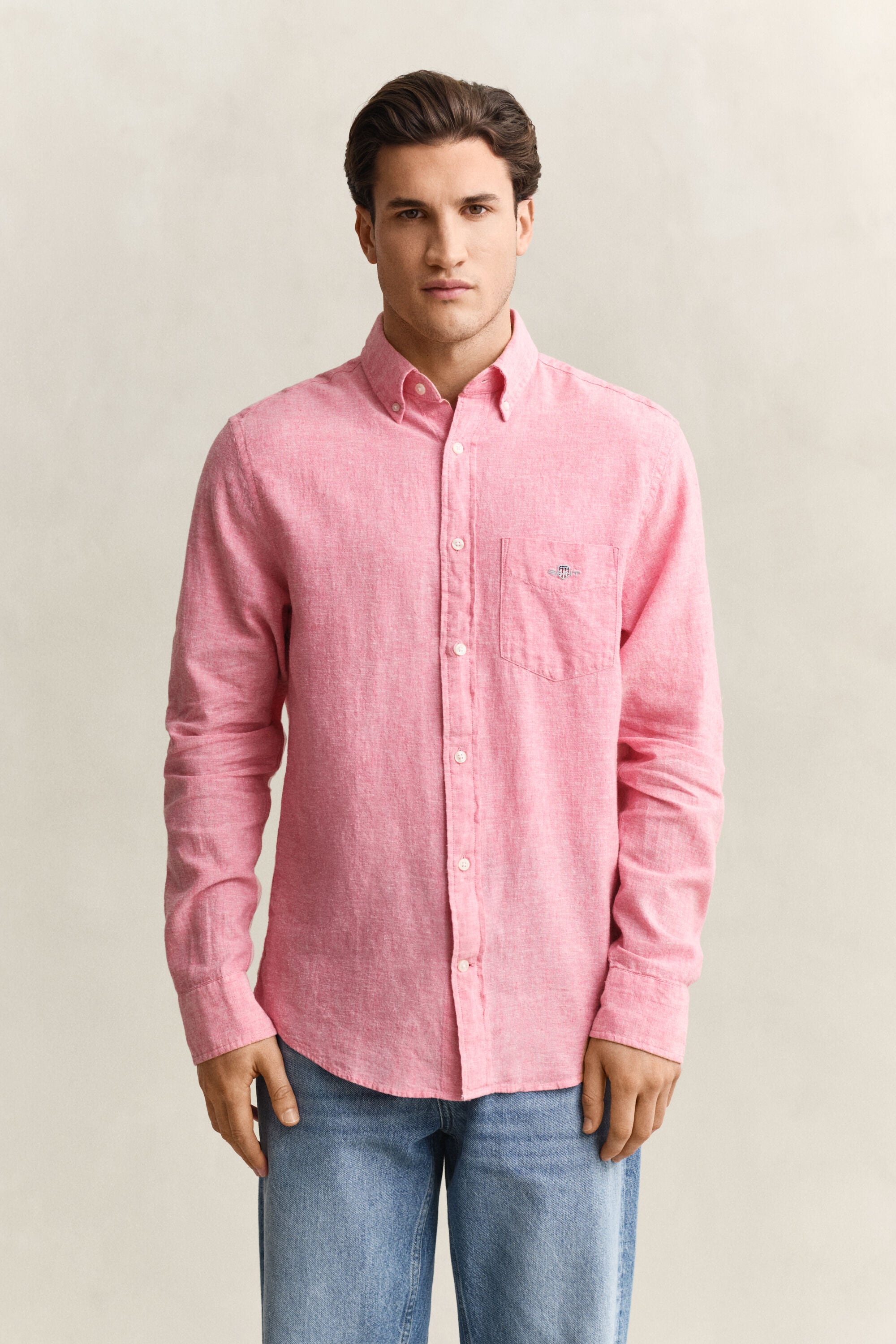 Chemise en lin mélangé