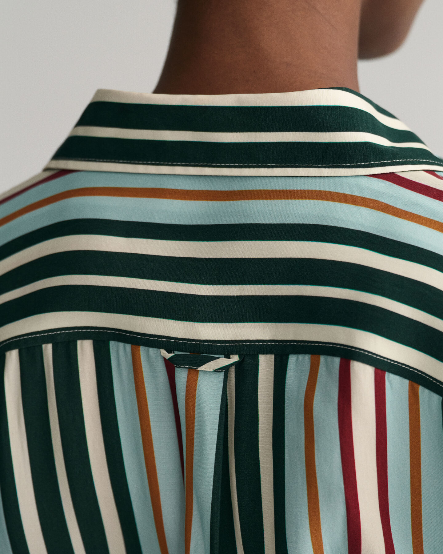 Robe-chemise relaxed fit à rayures multicolores