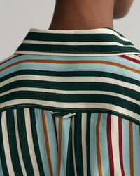 Robe-chemise relaxed fit à rayures multicolores