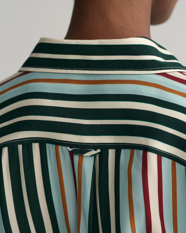 Robe-chemise relaxed fit à rayures multicolores