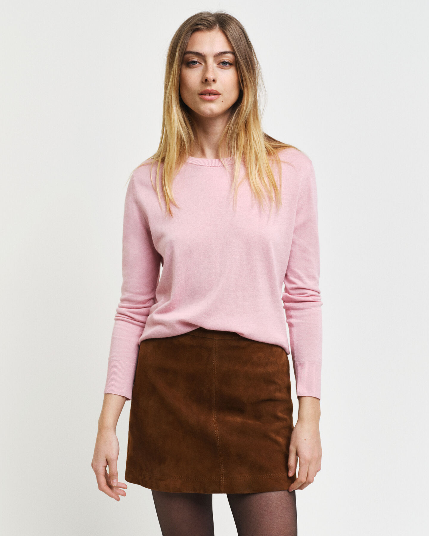 Pull ras du cou en maille fine