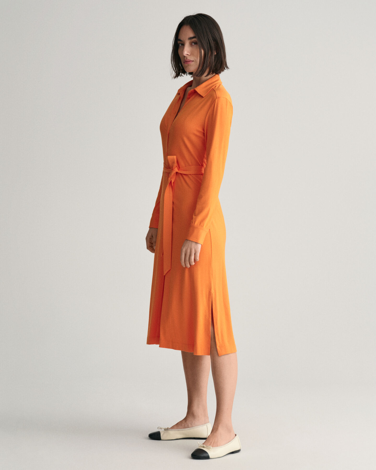 Robe-chemise slim fit en jersey