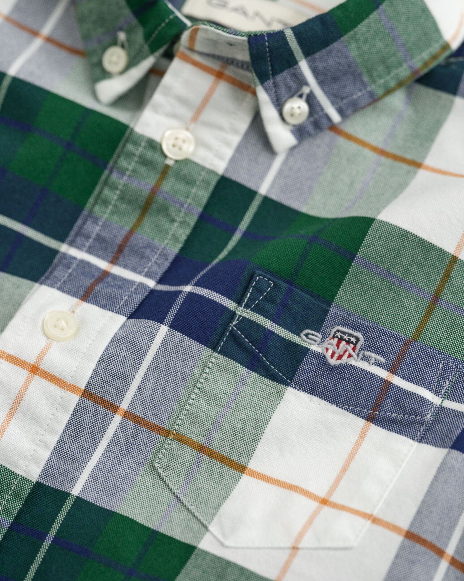 Chemise en coton Oxford à carreaux Shield Enfant