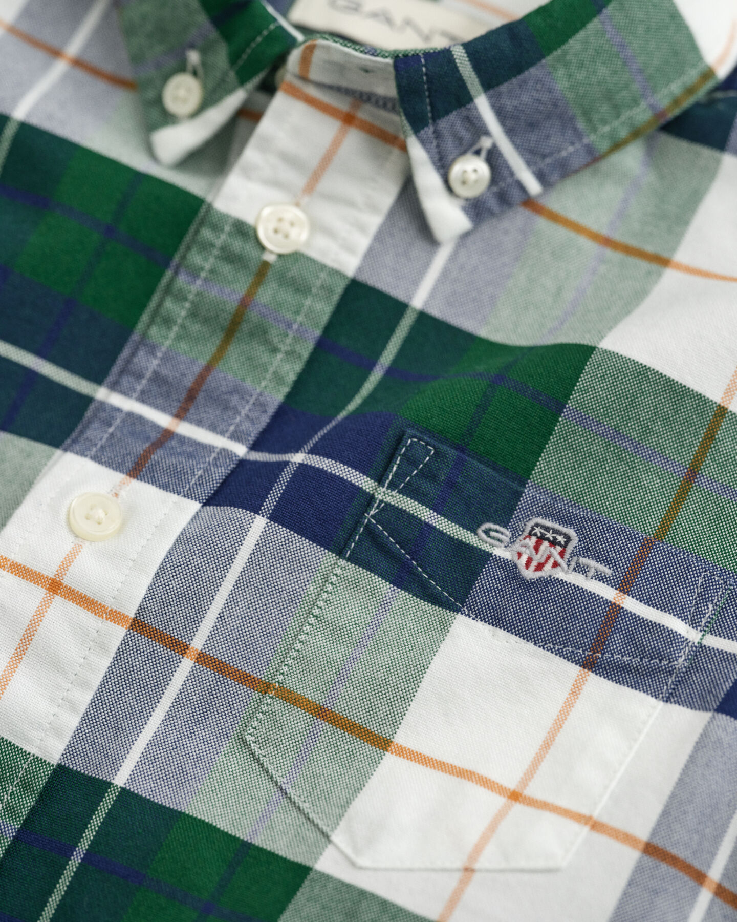 Chemise en coton Oxford à carreaux Shield Enfant