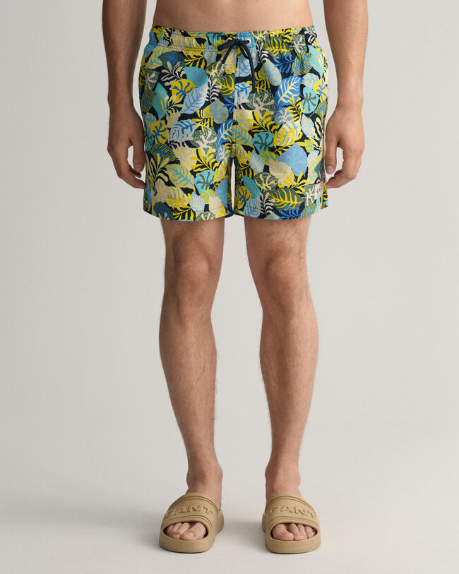 Short de bain classic fit &agrave; imprim&eacute; tropical