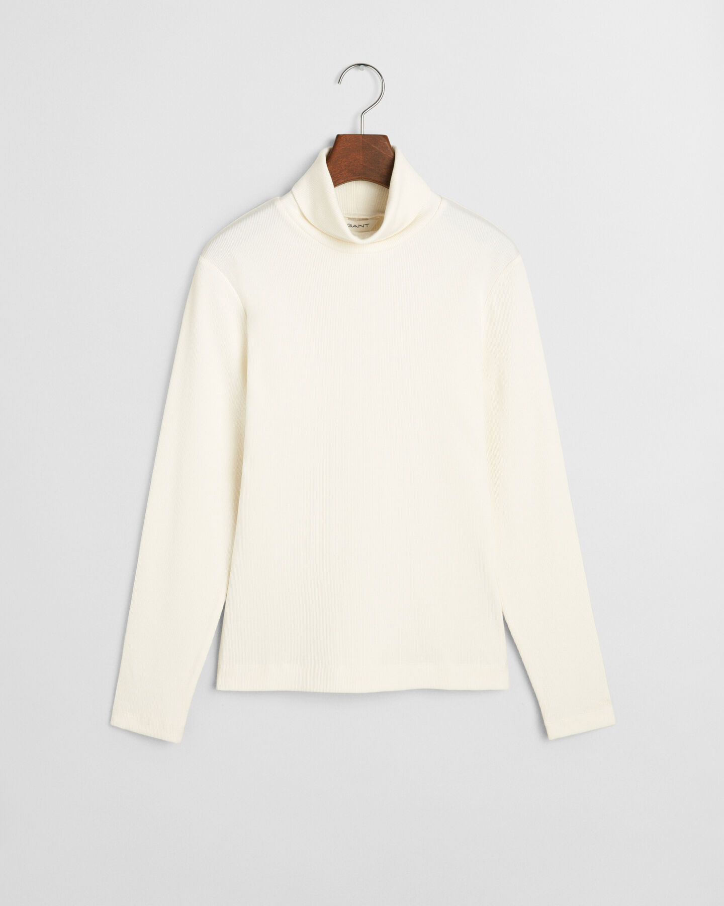 Haut col roulé côtelé à manches longues