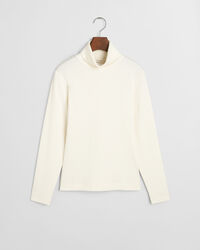 Haut col roulé côtelé à manches longues