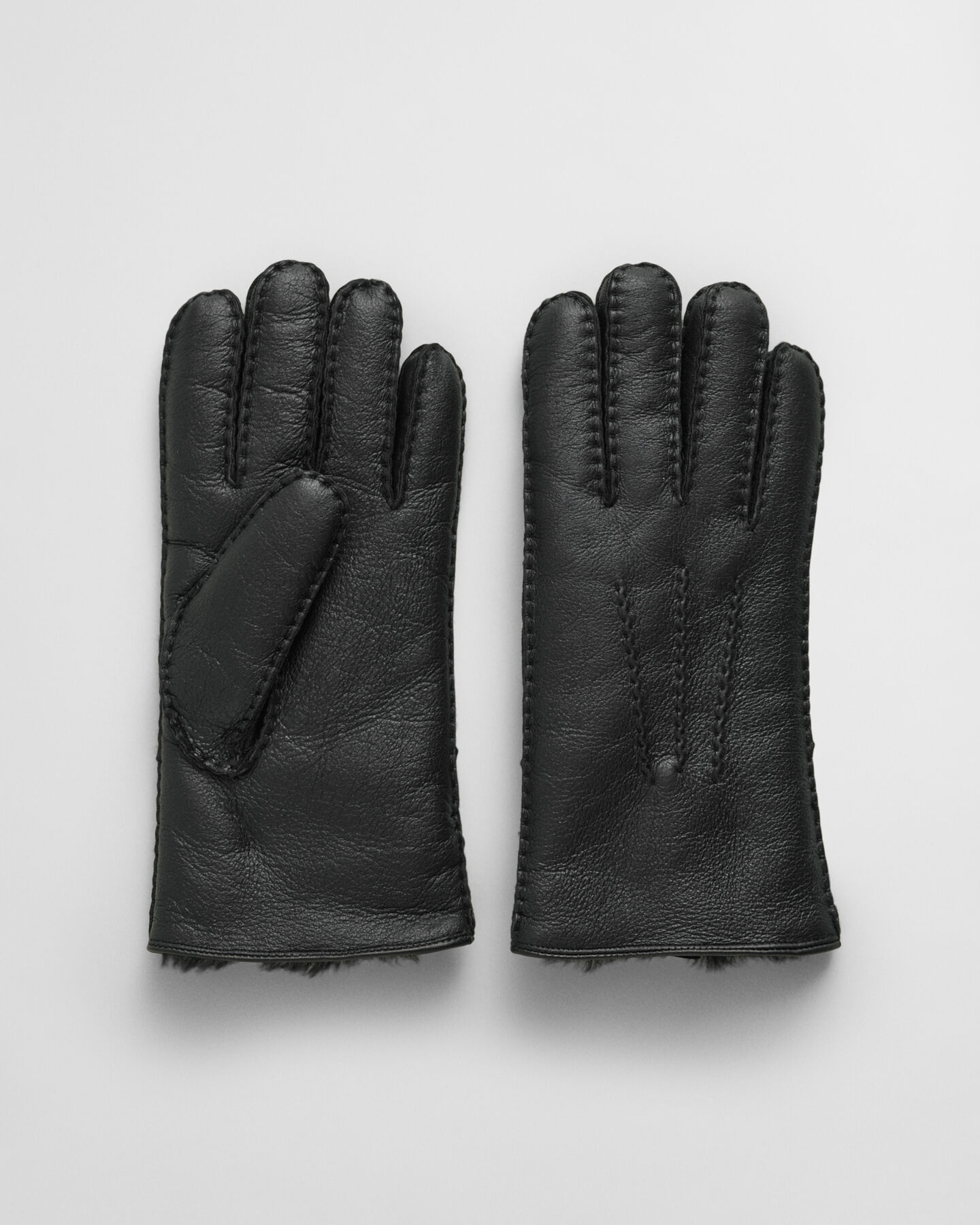 Gants en peau lainée
