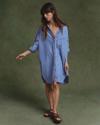 Robe-chemise ultra-ample à rayures