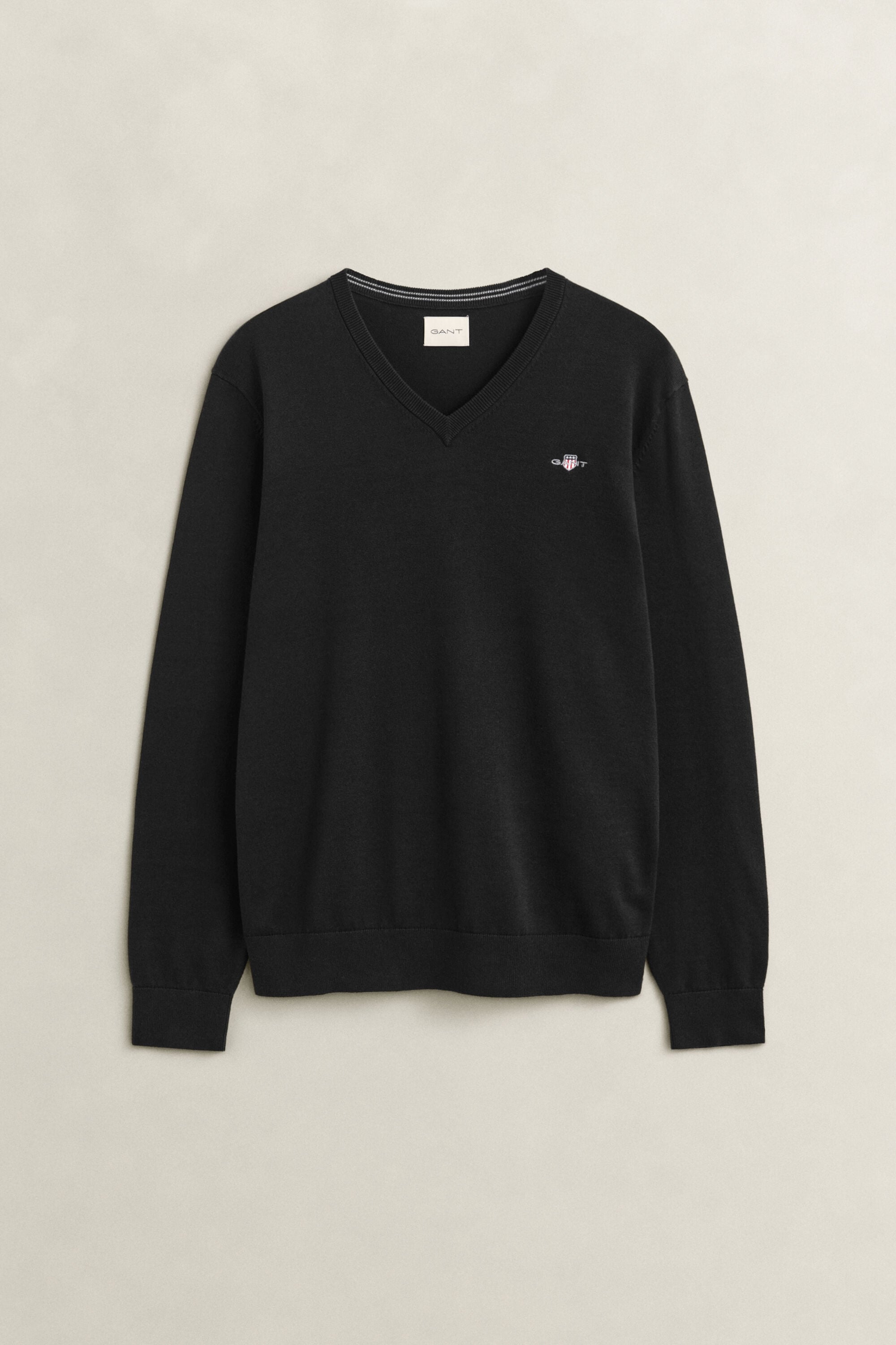 Pull col V en coton classique