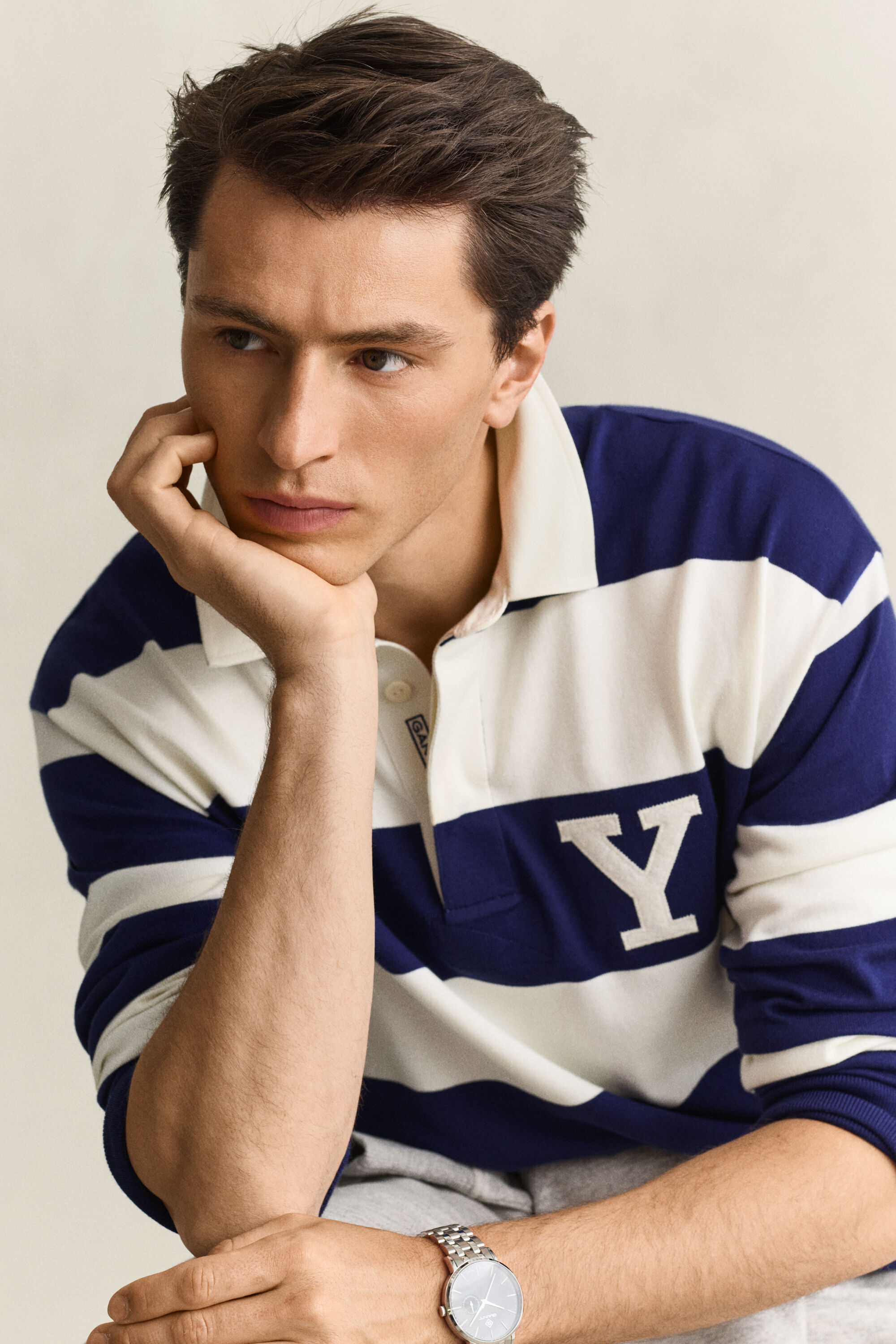 Heavy Rugger à rayures Gant x Yale