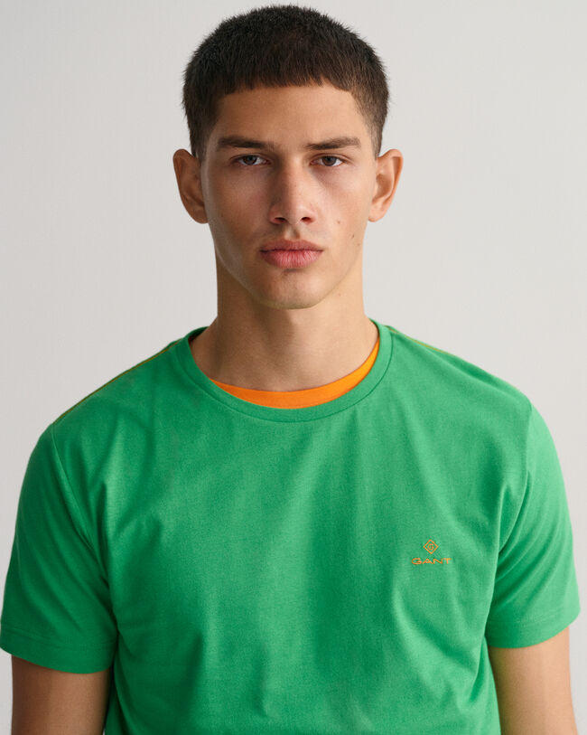 T-shirt contrastant Logo