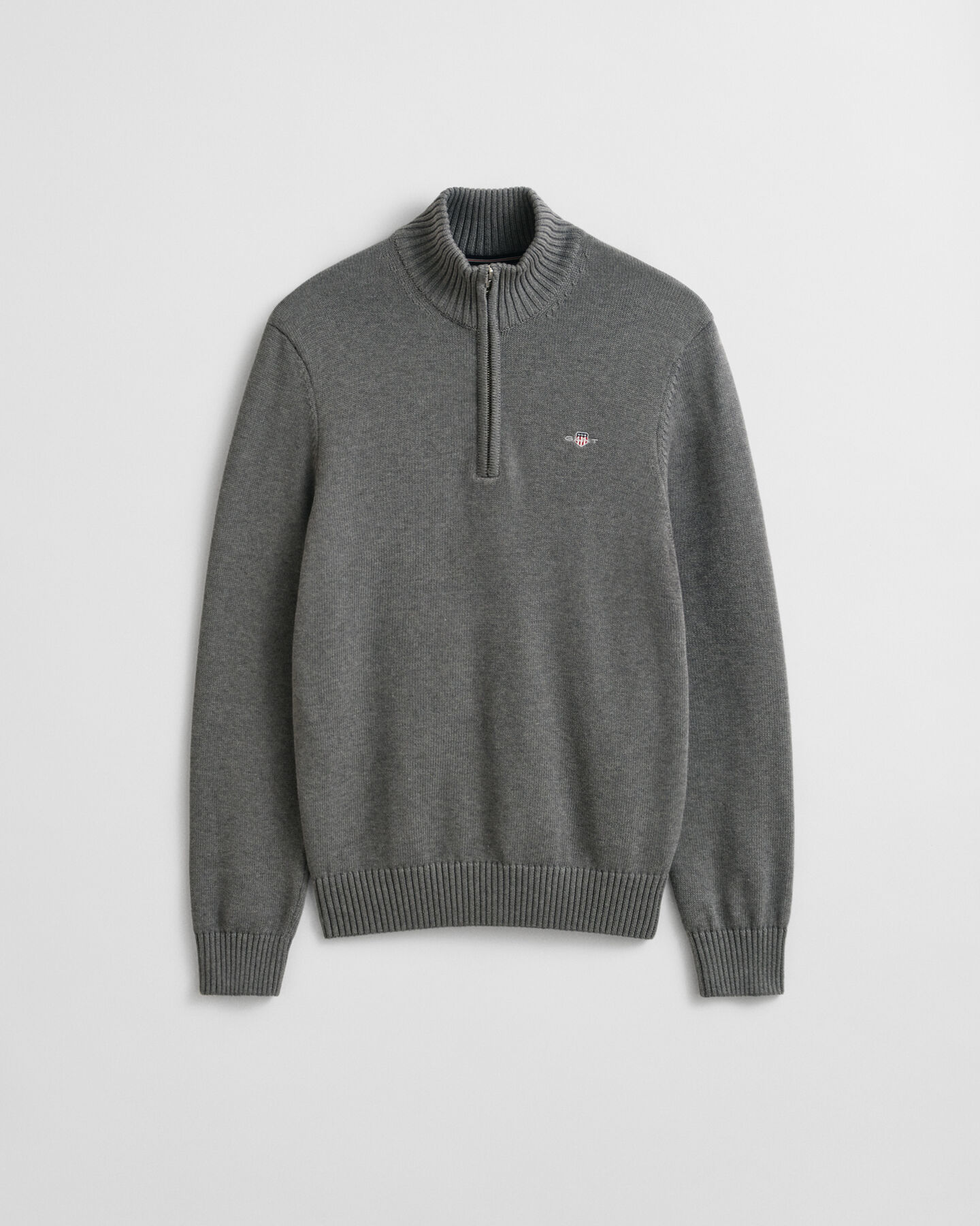 Pull en coton décontracté à demi-zip