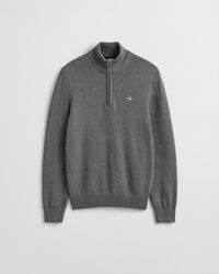 Pull en coton décontracté à demi-zip