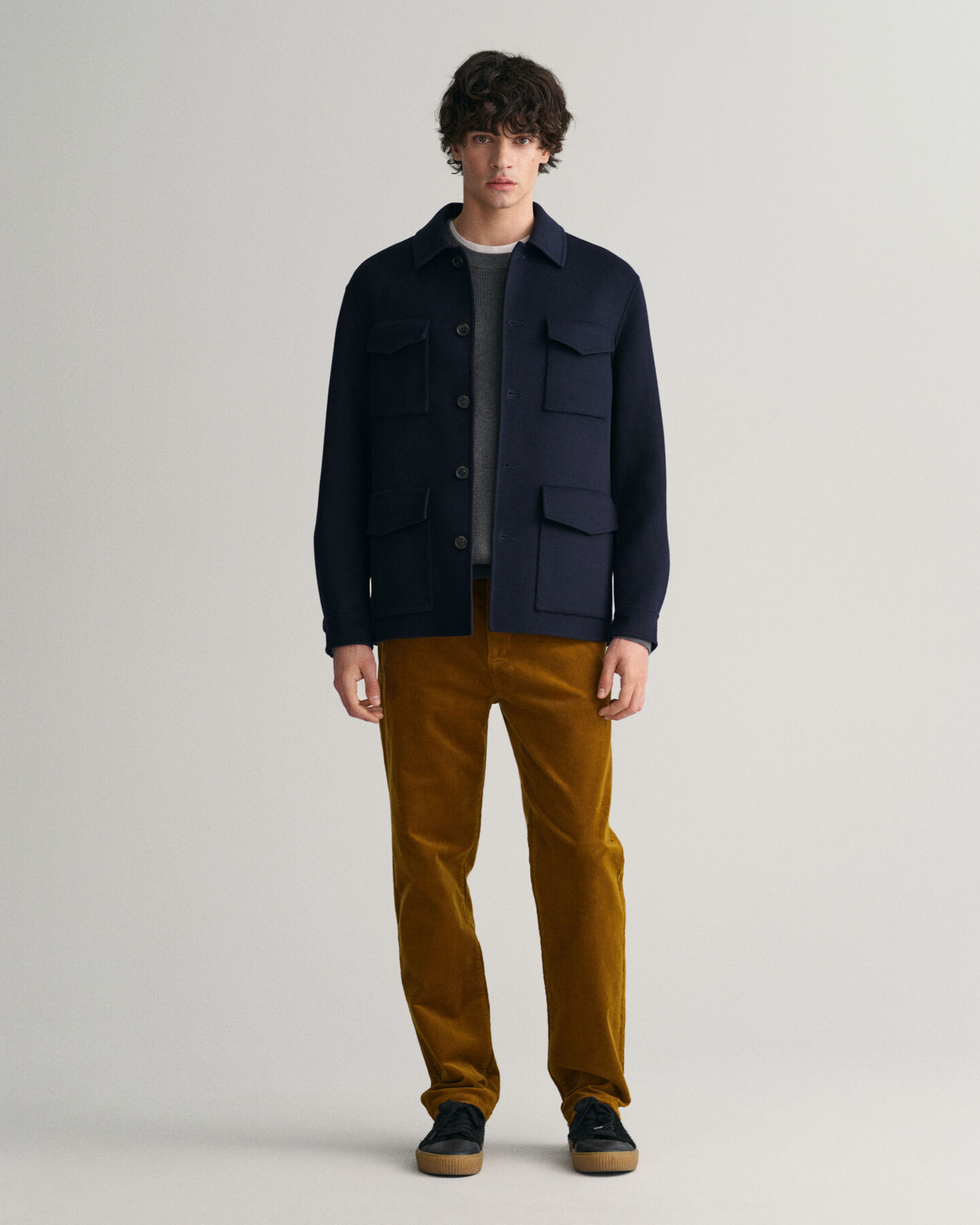 Pull ras du cou en laine et coton c&ocirc;tel&eacute;s