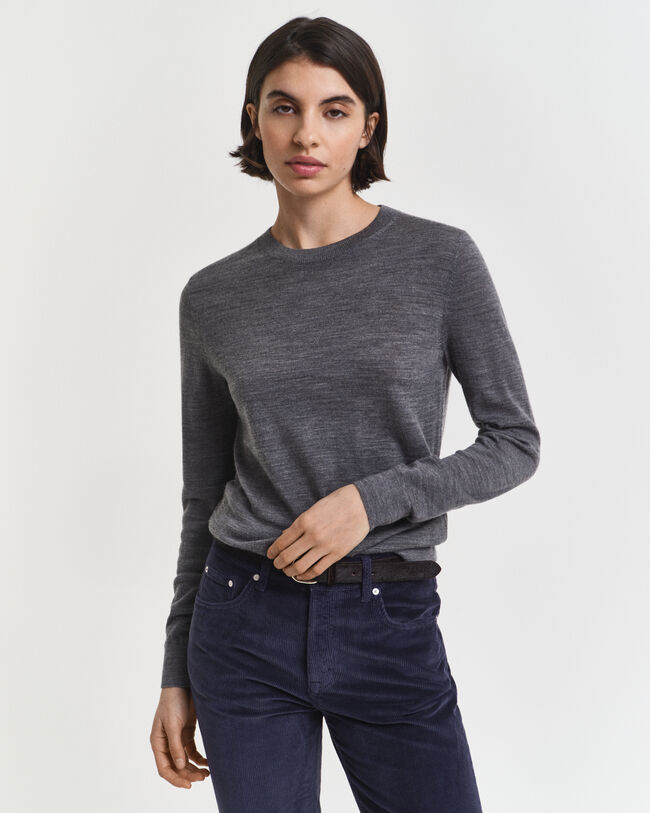 Pull col rond en laine mérinos extrafine