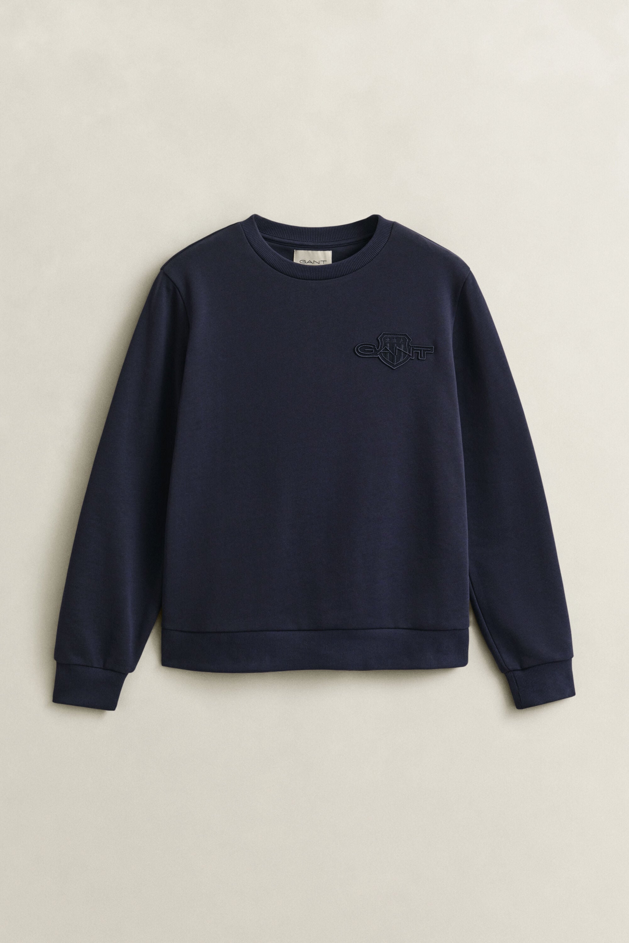 Sweat-shirt avec écusson ton sur ton