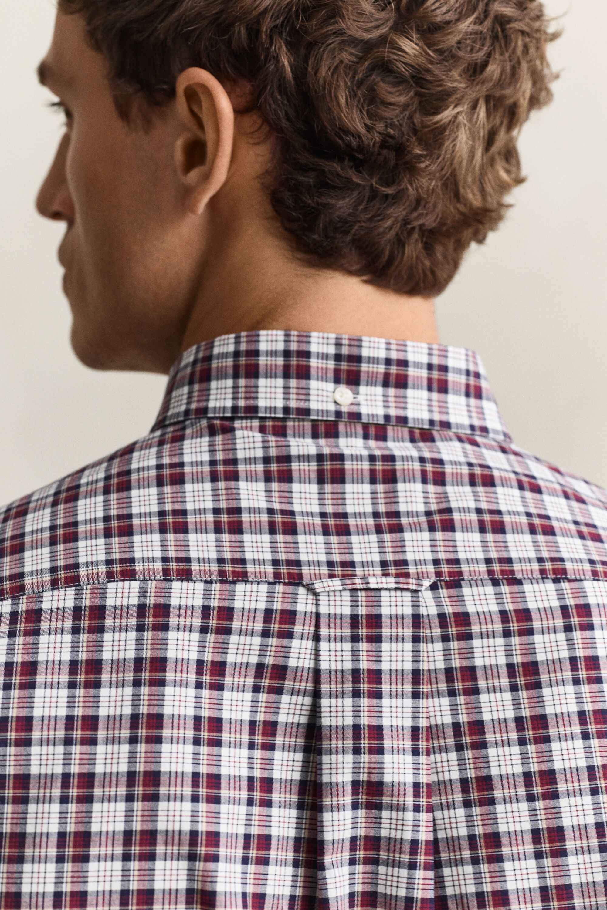 Chemise en popeline à carreaux