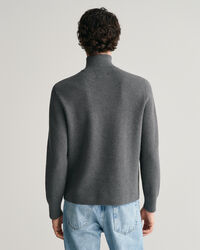 Pull &agrave; demi-zip en coton Milano Knit