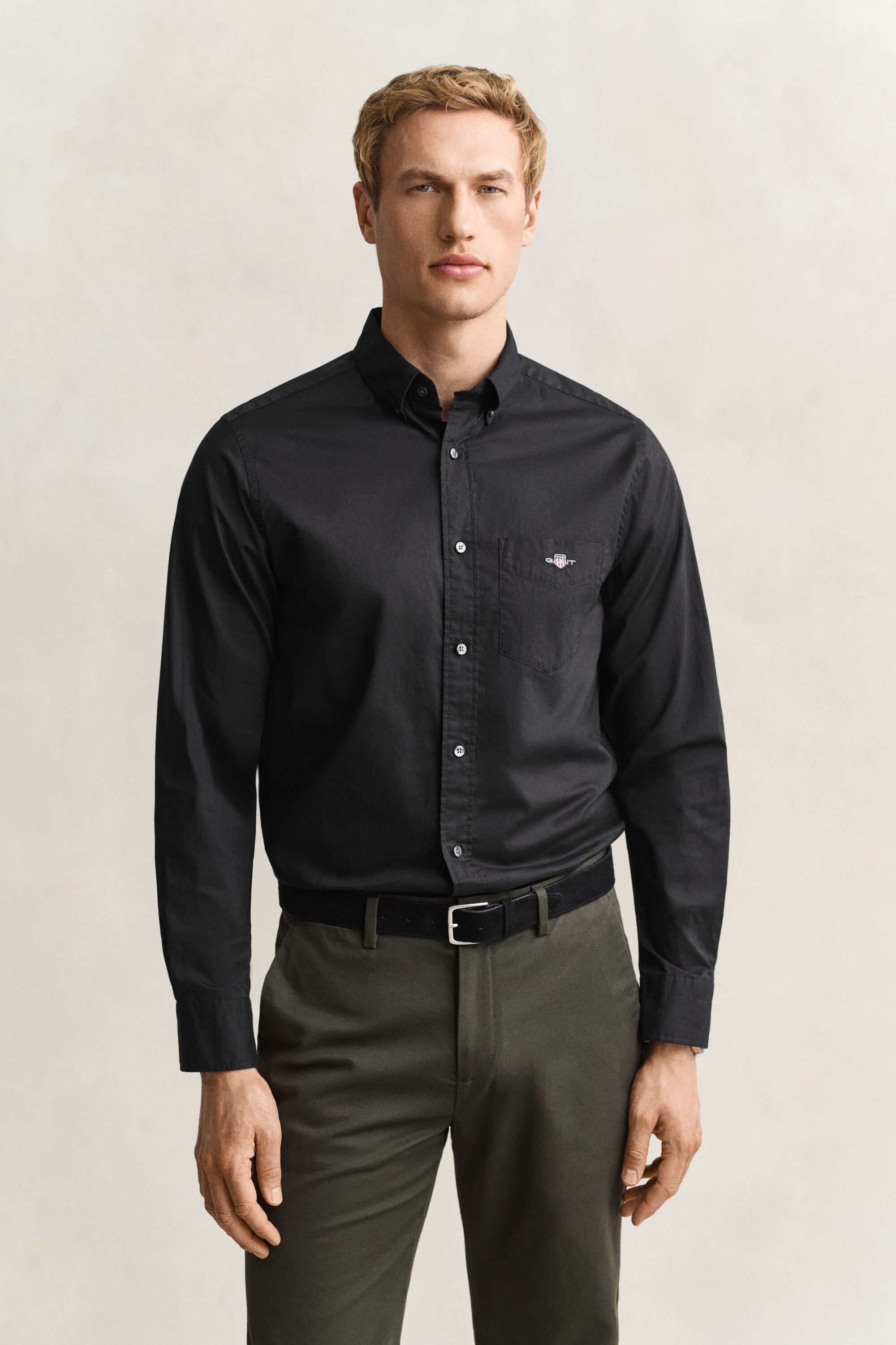 Chemise regular classique en popeline