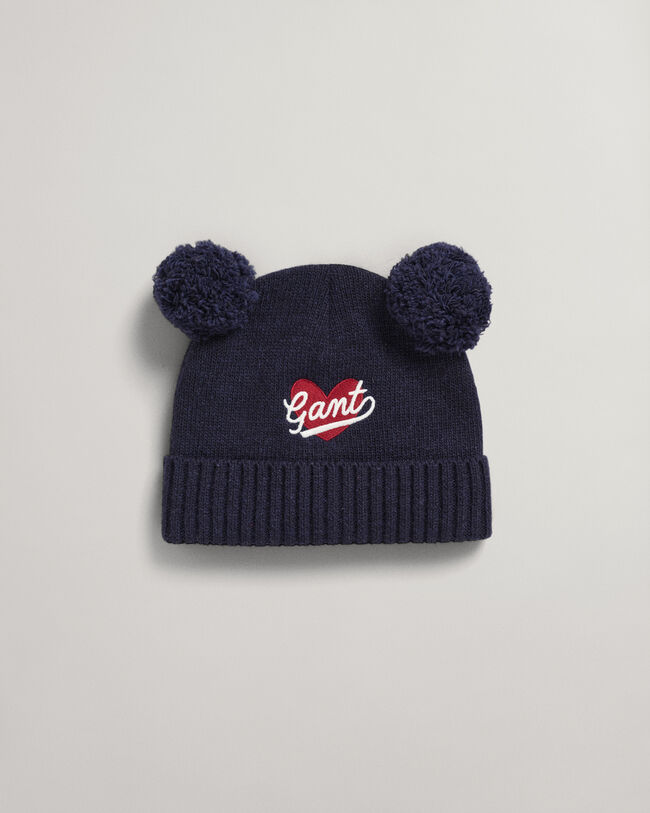 Bonnet &agrave; c&oelig;ur et pompon Girls