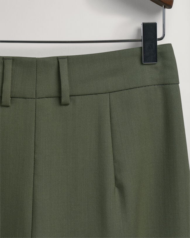 Pantalon large plissé à taille haute