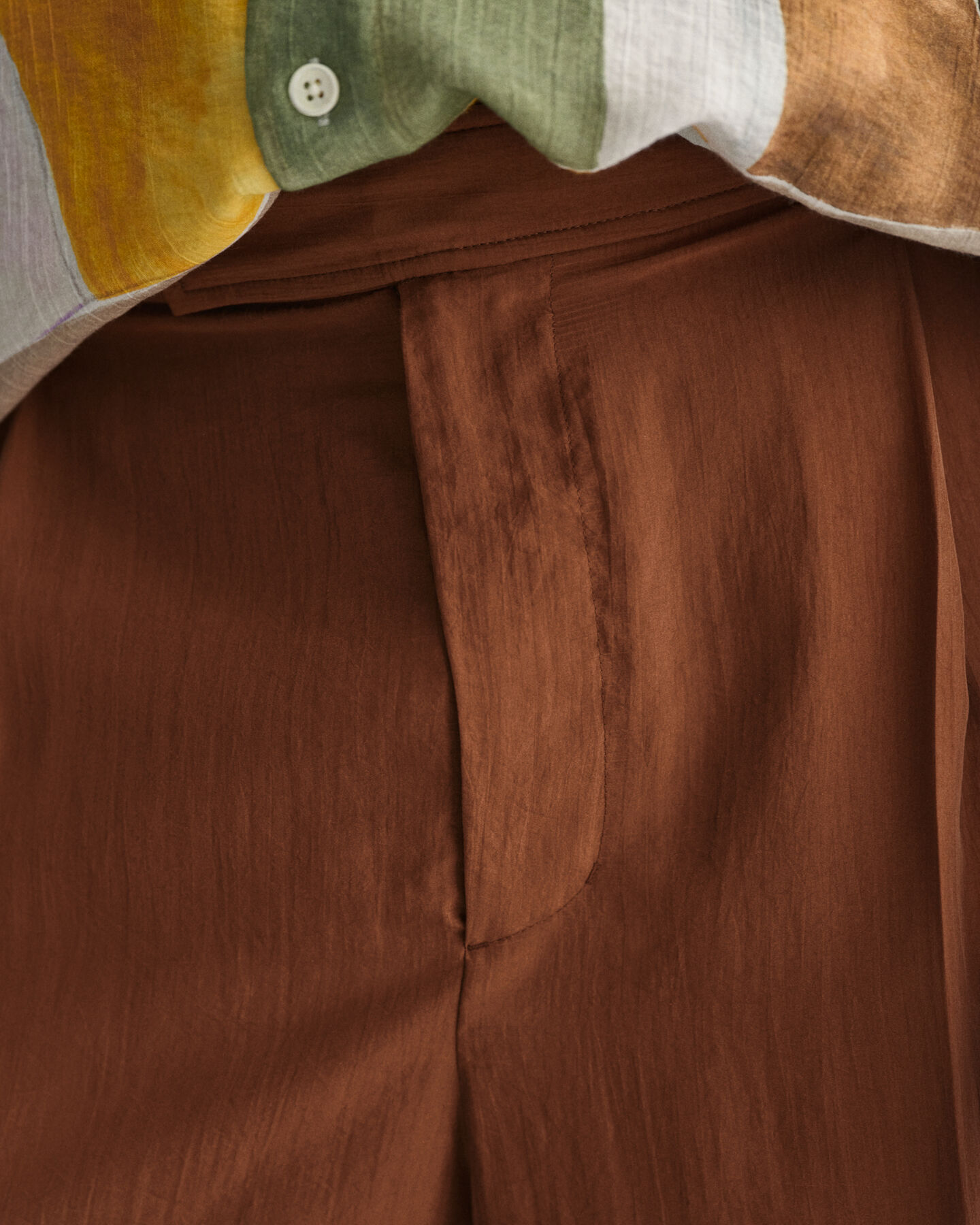 Pantalon de costume relaxed fit en soie