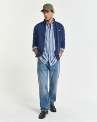 Cardigan zippé en coton décontracté