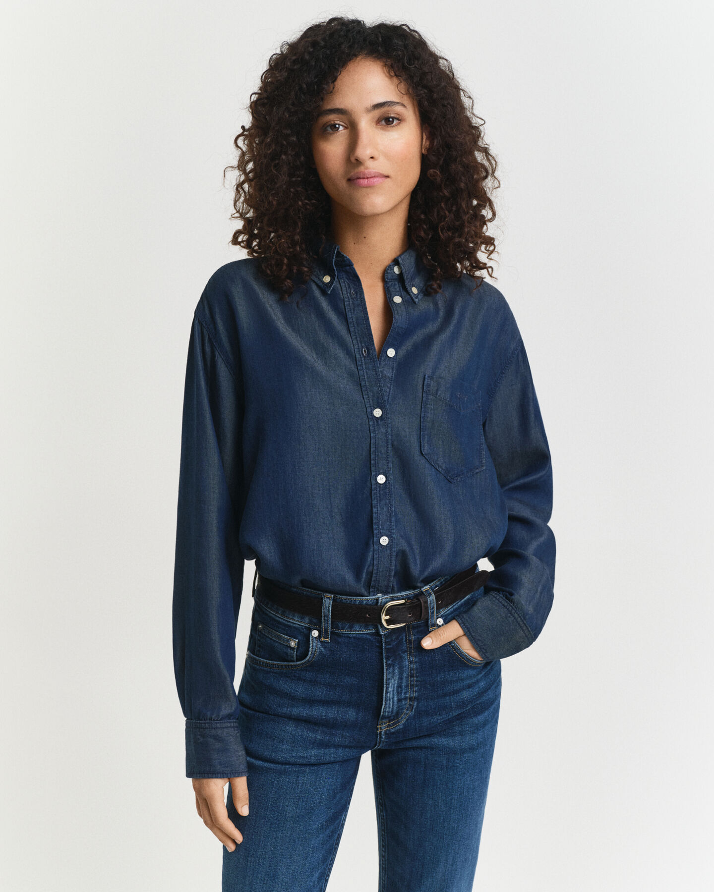 Chemise coupe décontractée Indigo